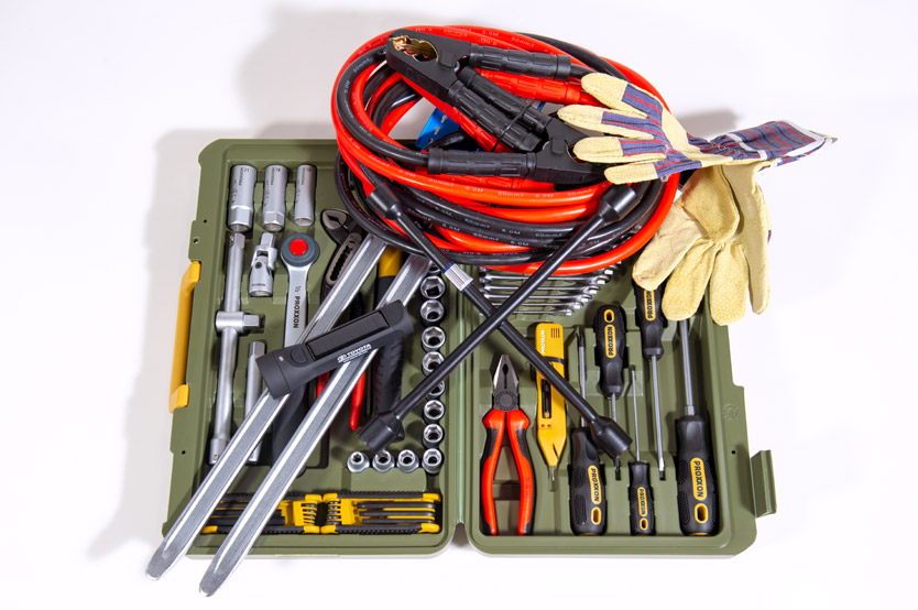 Caja de Herramientas de emergencia para coche, Kit de herramientas