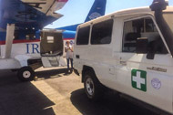 Ambulancia de TGS utilizada en situaciones de emergencia